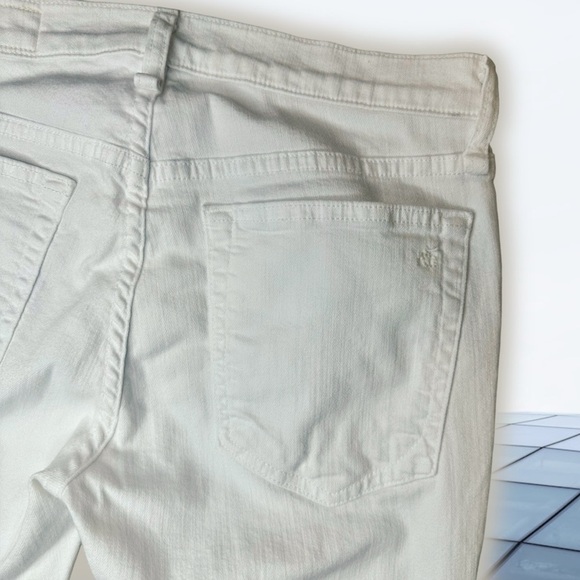 Rag & Bone White ‘Dre Capri’ Skinny Leg Jeans with Raw Hem Size 25 - Picture 11 of 16